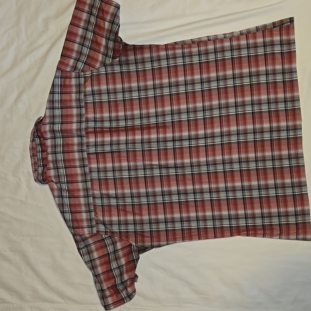 Kuhl Men's Eluxur Red and Black Plaid Button Down Shirt - Picture 5 of 5